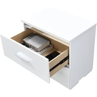 Finch - Belmont Modern Wood Drawer Cabinet - White
