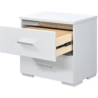 Finch - Belmont Modern Wood Drawer Cabinet - White