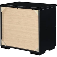 Finch - Belmont Rectangular Modern Contemporary Wood 2-Drawer Night Stand - Black