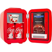 Cooluli - Coca-Cola Vintage Chic 0.1 Cu. Ft. Mini Fridge - Red