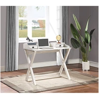 OSP Home Furnishings - Barton Birch Veneer 2-Drawer Writing Desk - White Wash