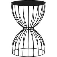 Elle Decor - Cami Round MDF Side Table - Black