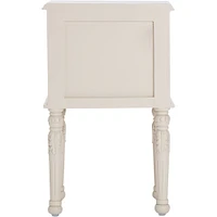 Finch - Richards Rectangular Rustic Wood 2-Drawer Side Table - Cream White