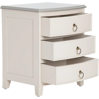 Finch - Charleston Modern Classic Wood Pedestal - Gray/Cream White