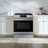 Samsung - 6.0 cu. ft. Front Control Slide-In Gas Convection Range with Air Fry & Wi-Fi, Fingerprint Resistant