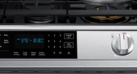 Samsung - 6.0 cu. ft. Front Control Slide-In Gas Convection Range with Air Fry & Wi-Fi, Fingerprint Resistant