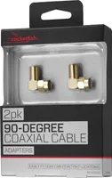 Rocketfish™ - 90-degree Coax Adapter (2 Pack) - Gold