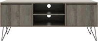 Simpli Home - Hunter SOLID MANGO WOOD 60 inch Wide Industrial TV Media Stand in Grey For TVs up to 65 inches - Gray