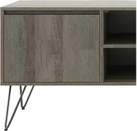 Simpli Home - Hunter SOLID MANGO WOOD 60 inch Wide Industrial TV Media Stand in Grey For TVs up to 65 inches - Gray