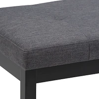 Simpli Home - Lacey 43 inch Wide Contemporary Rectangle Tufted Ottoman Bench - Slate Gray