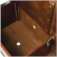 Simpli Home - Artisan Rectangular Contemporary Wood Storage Bench - Russet Brown