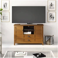 Simpli Home - Burlington Traditional Wide TV Media Stand for Most TVs up to 60" - Light Golden Brown