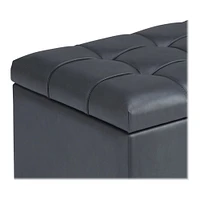 Simpli Home - Sienna Storage Ottoman Bench