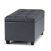 Simpli Home - Sienna Storage Ottoman Bench