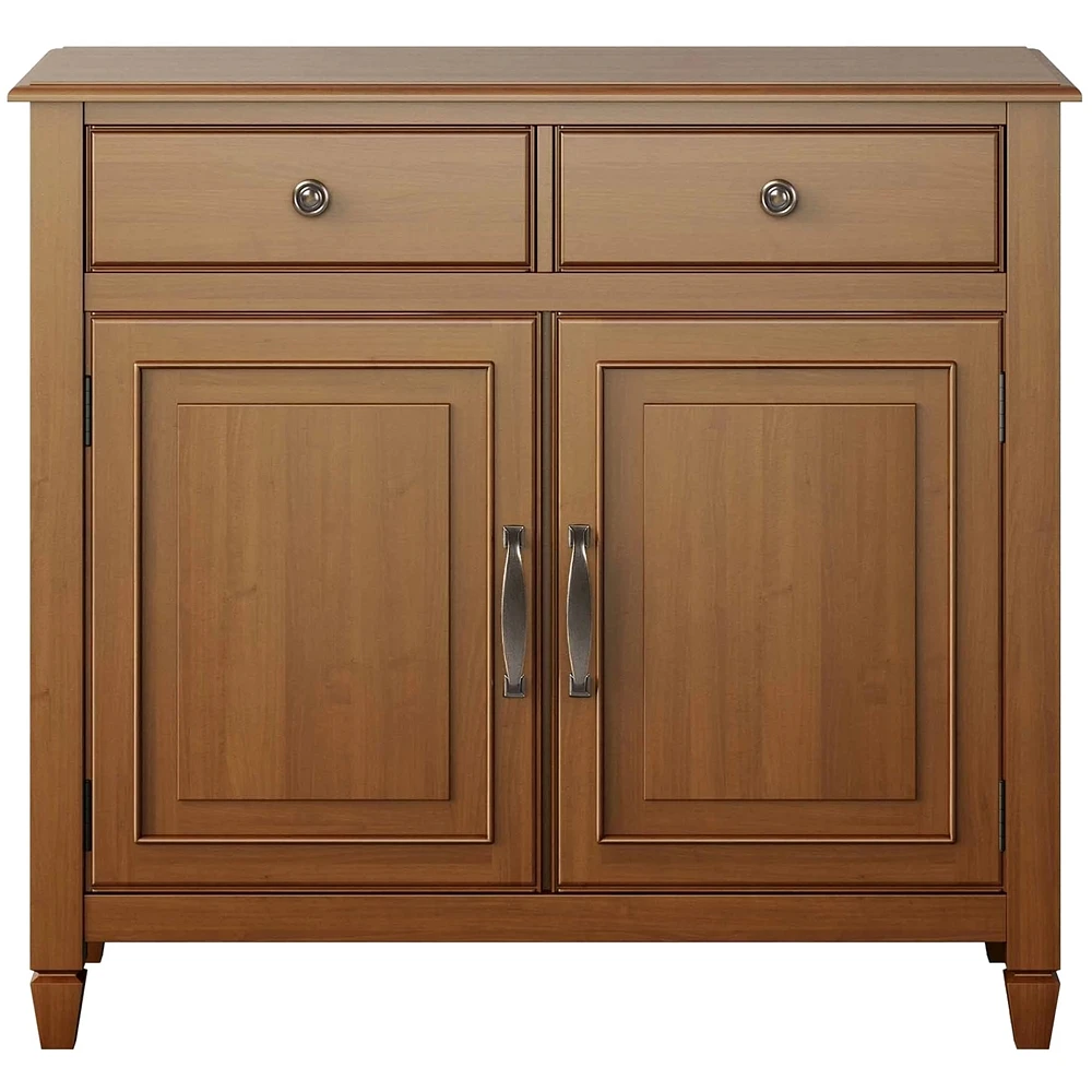 Simpli Home - Connaught Traditional Wood Entryway Storage Cabinet - Light Golden Brown