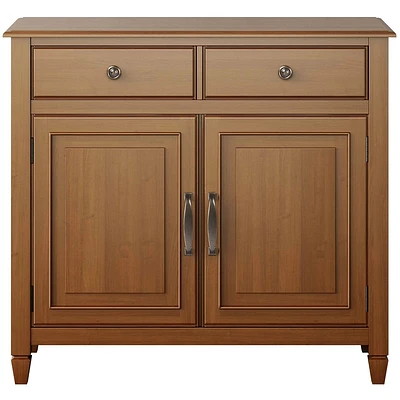 Simpli Home - Connaught Traditional Wood Entryway Storage Cabinet - Light Golden Brown