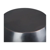 Simpli Home - Flanigan Round Contemporary Iron Accent Side Table - Antique Copper