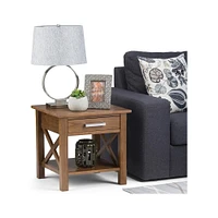 Simpli Home - Kitchener Rectangular Contemporary Wood 1-Drawer Side Table - Medium Saddle Brown