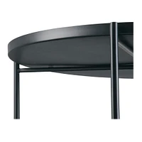 Simpli Home - Monet Round Modern Industrial Metal Coffee Table - Black
