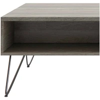 Simpli Home - Hunter Rectangular Contemporary Industrial Solid Mango Wood Coffee Table - Gray