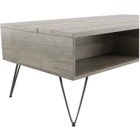 Simpli Home - Hunter Rectangular Contemporary Industrial Solid Mango Wood Coffee Table - Gray