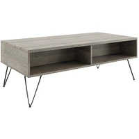 Simpli Home - Hunter Rectangular Contemporary Industrial Solid Mango Wood Coffee Table - Gray