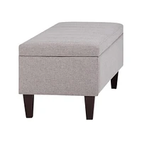 Simpli Home - Monroe Rectangular Contemporary Foam/Plywood Ottoman With Inner Storage - Gray Cloud