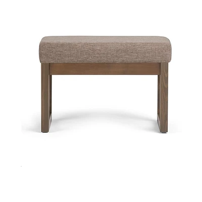 Simpli Home - Milltown Modern Contemporary Foam/Plywood Bench Ottoman - Fawn Brown