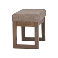 Simpli Home - Milltown Modern Contemporary Foam/Plywood Bench Ottoman - Fawn Brown