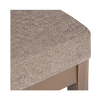 Simpli Home - Milltown Modern Contemporary Foam/Plywood Bench Ottoman - Fawn Brown