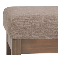 Simpli Home - Milltown Modern Contemporary Foam/Plywood Bench Ottoman - Fawn Brown