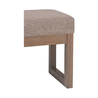 Simpli Home - Milltown Modern Contemporary Foam/Plywood Bench Ottoman - Fawn Brown