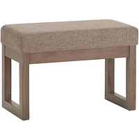 Simpli Home - Milltown Modern Contemporary Foam/Plywood Bench Ottoman - Fawn Brown