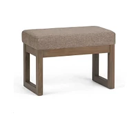 Simpli Home - Milltown Modern Contemporary Foam/Plywood Bench Ottoman - Fawn Brown