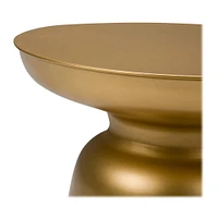 Simpli Home - Toby Round Contemporary Metal Accent Table - Gold