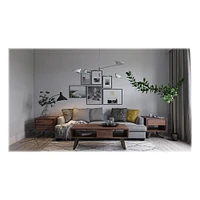 Simpli Home - Lowry Rectangular Modern Industrial Solid Acacia Wood 2-Drawer Coffee Table - Distressed Charcoal Brown