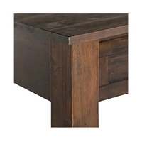 Simpli Home - Monroe Square Rustic Contemporary Solid Acacia Wood 2-Drawer Coffee Table - Distressed Charcoal Brown