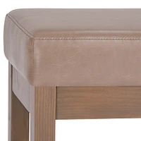 Simpli Home - Milltown 26 inch Wide Contemporary Rectangle Footstool Ottoman Bench - Ash Blonde