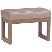 Simpli Home - Milltown 26 inch Wide Contemporary Rectangle Footstool Ottoman Bench - Ash Blonde