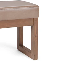 Simpli Home - Milltown 26 inch Wide Contemporary Rectangle Footstool Ottoman Bench - Ash Blonde