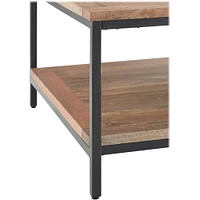 Simpli Home - Skyler Square Modern Industrial Mango Wood Coffee Table - Natural