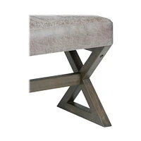 Simpli Home - Salinger Rectangular Modern Contemporary Foam/Plywood Bench Ottoman - Distressed Gray Taupe