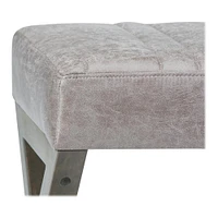 Simpli Home - Salinger Rectangular Modern Contemporary Foam/Plywood Bench Ottoman - Distressed Gray Taupe