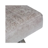 Simpli Home - Salinger Rectangular Modern Contemporary Foam/Plywood Bench Ottoman - Distressed Gray Taupe