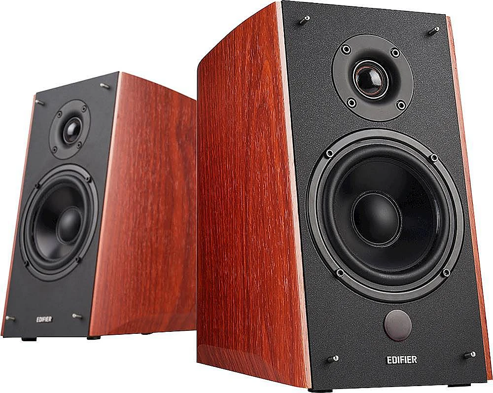 Edifier - R2000DB Powered Bluetooth Bookshelf Speakers, Computer Speakers - 120W RMS Optical Input - Near-Field Studio Monitors - Wood/Black