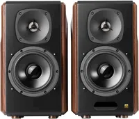 Edifier - S2000MKIII Powered Bluetooth Bookshelf, Computer - 130W Line-in Optical Input - Tri-Amped Studio Monitor 2.0 Speakers - Wood/Black