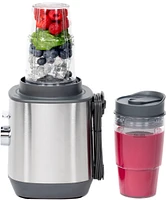 GE - 5-Speed 64-Oz. Blender with Blender Cups - Stainless Steel