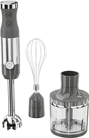 GE - Immersion 2-Speed Handheld Blender (4 Piece Set) - Stainless Steel