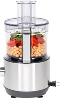 GE - 12-Cup Food Processor with Accessories - Stainless Steel