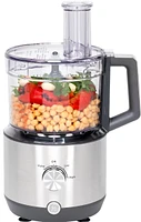 GE - 12-Cup Food Processor with Accessories - Stainless Steel